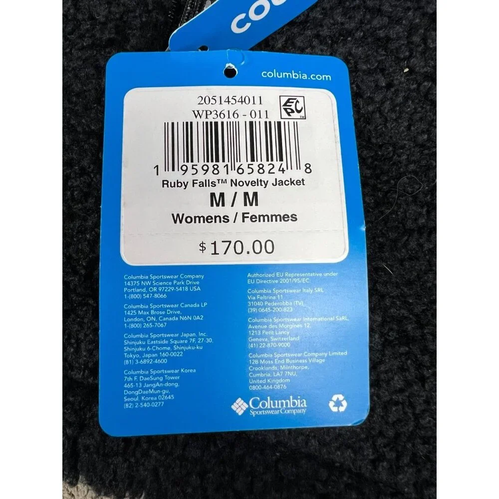 Columbia Ruby Falls Women’s Size M Black Sherpa Down Puffer Winter Jacket NWT - Picture 10 of 12